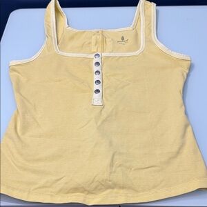 Free People Movement Butter Yellow Tank Top